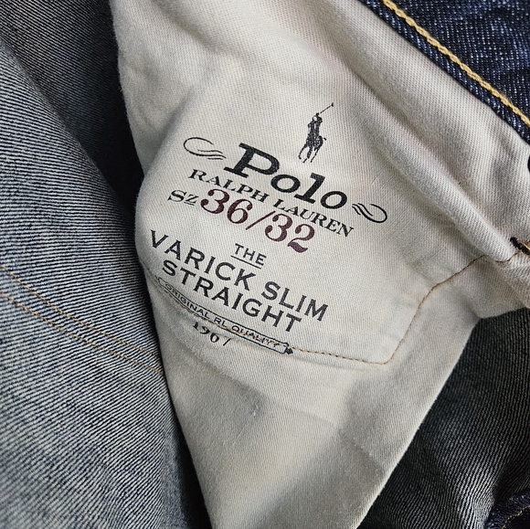 Ralph Lauren The Varick Slim/Straight 36/32 Dark Blue - Picture 7 of 9